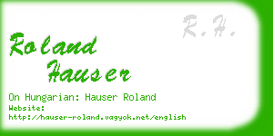 roland hauser business card